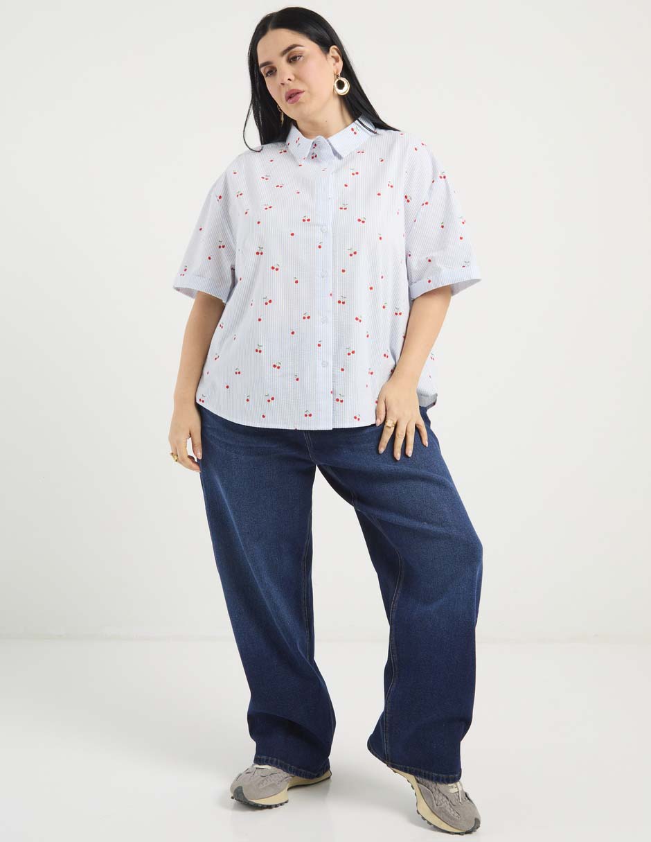 Jeans wide leg Weekend Plus para mujer