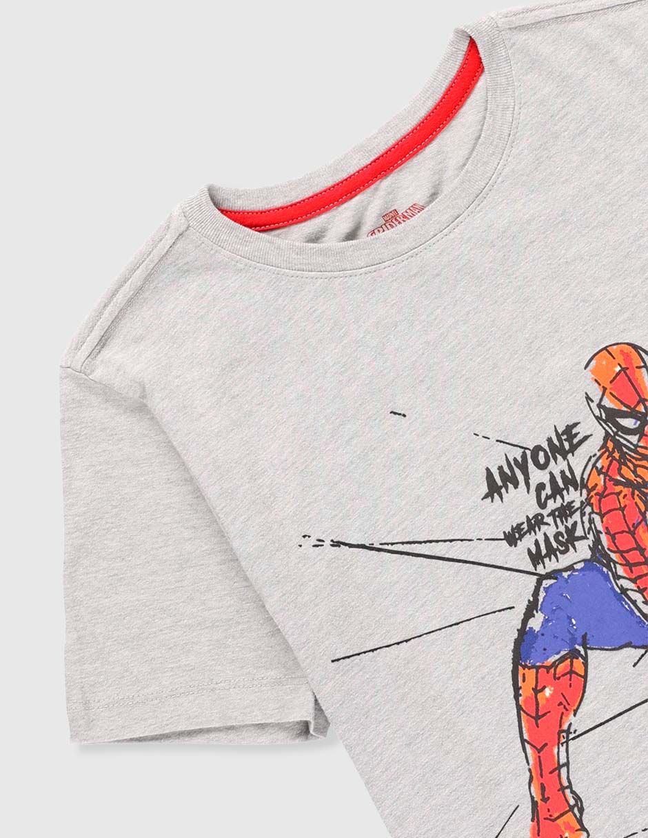 Playera Marvel Dtr Spider-Man manga corta para niño