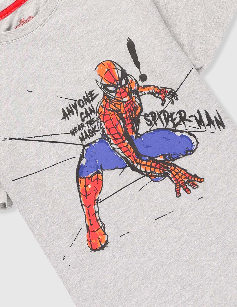 Playera Marvel Dtr Spider-Man manga corta para niño