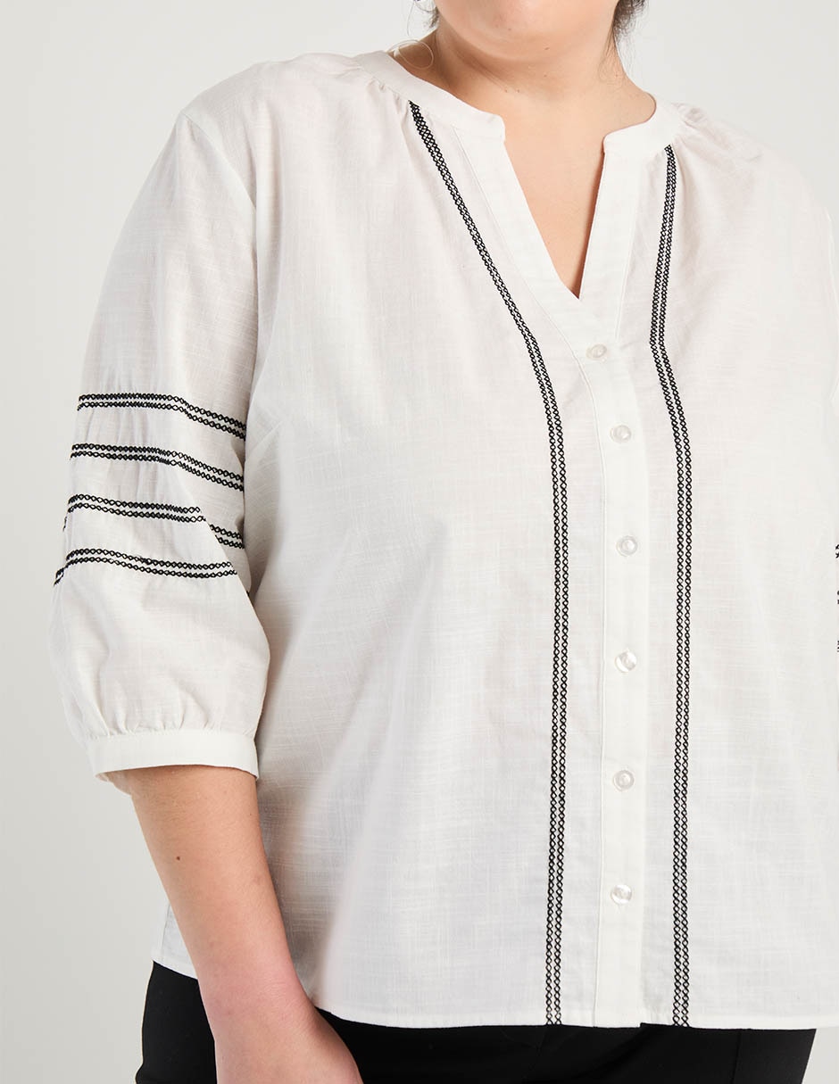 Blusa Weekend Plus manga 3/4 para mujer 9