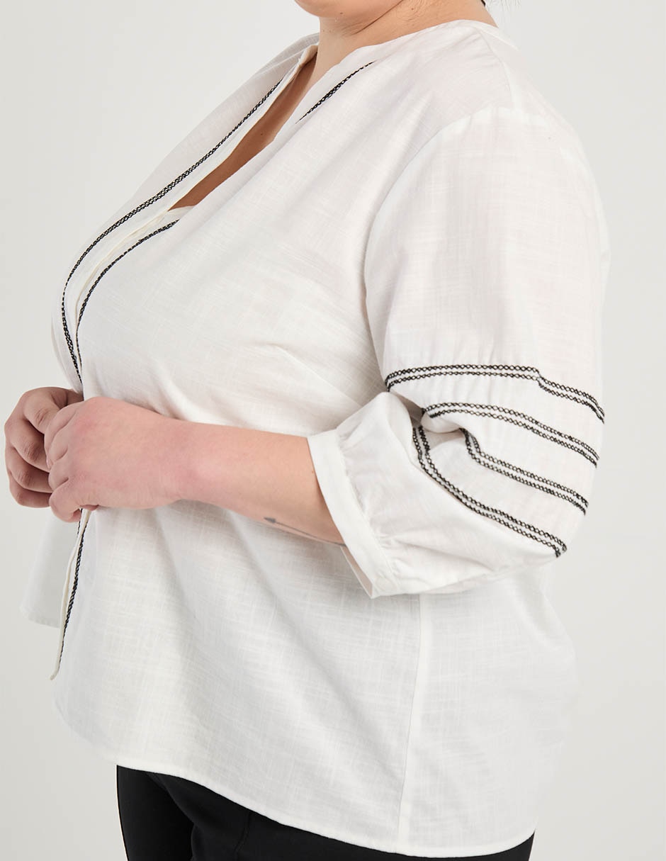 Blusa Weekend Plus manga 3/4 para mujer 10