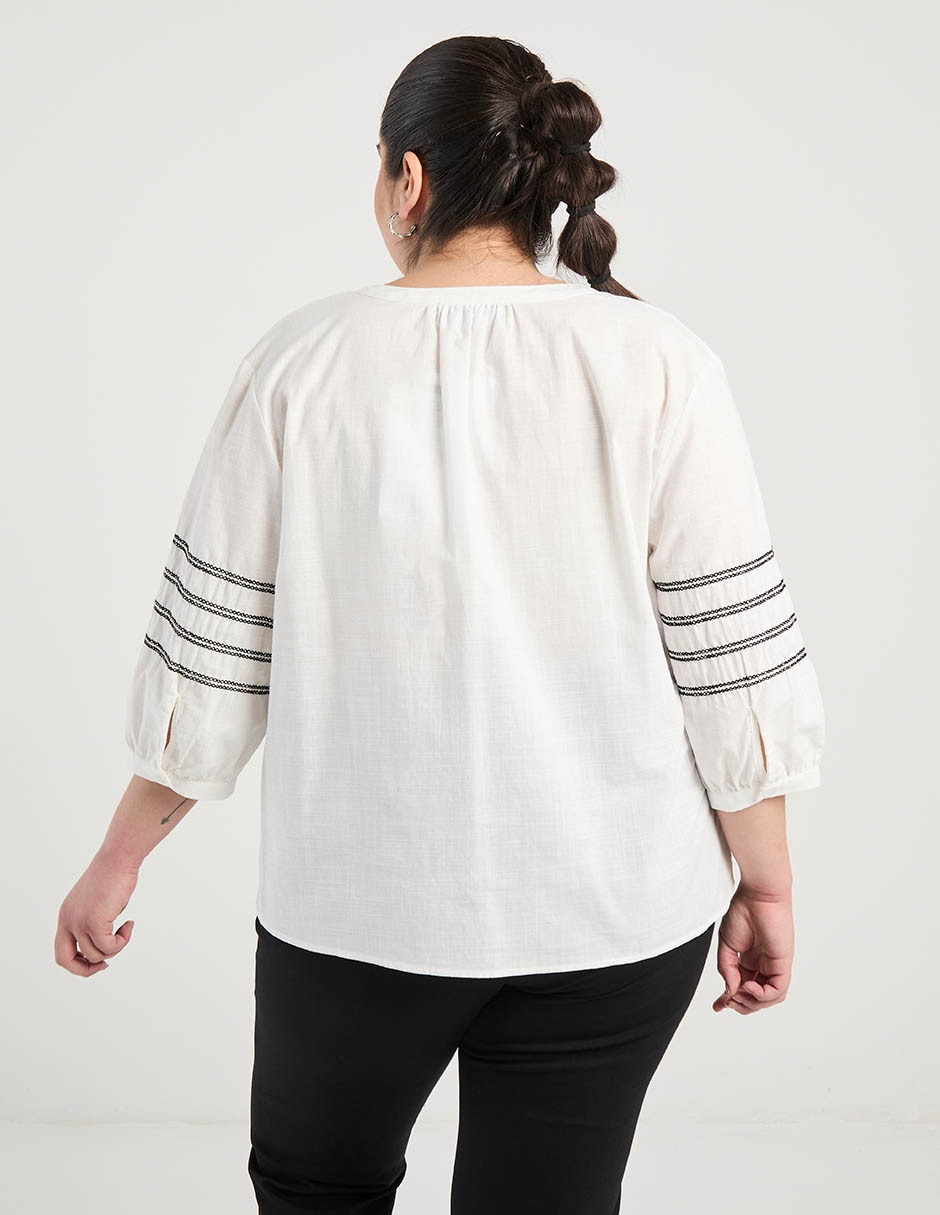 Blusa Weekend Plus manga 3/4 para mujer 11