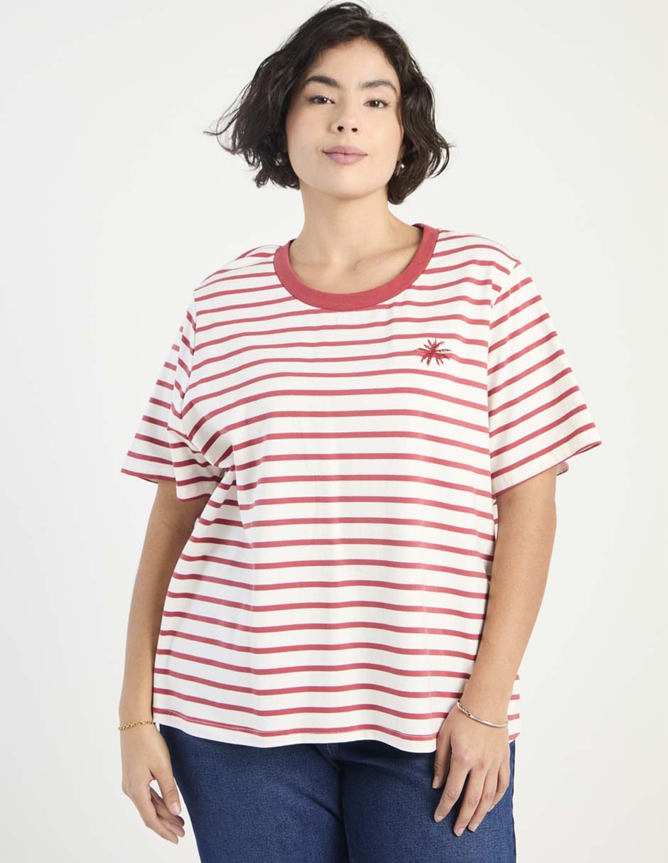 Playera manga corta cuello redondo mujer Playera manga corta cuello redondo mujer