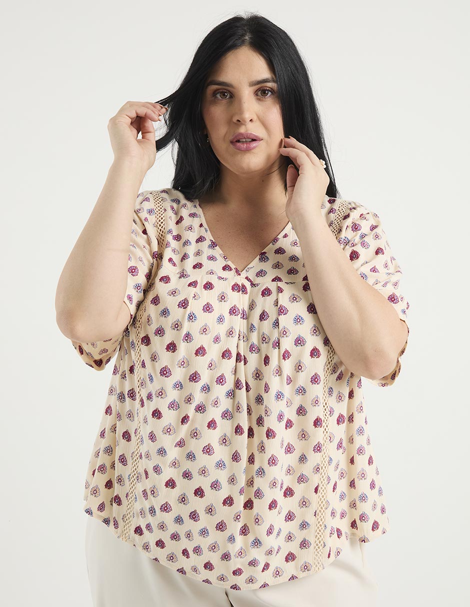 Blusa manga corta para mujer 1