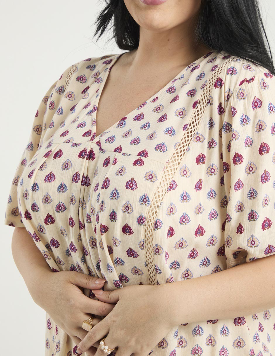 Blusa manga corta para mujer 7