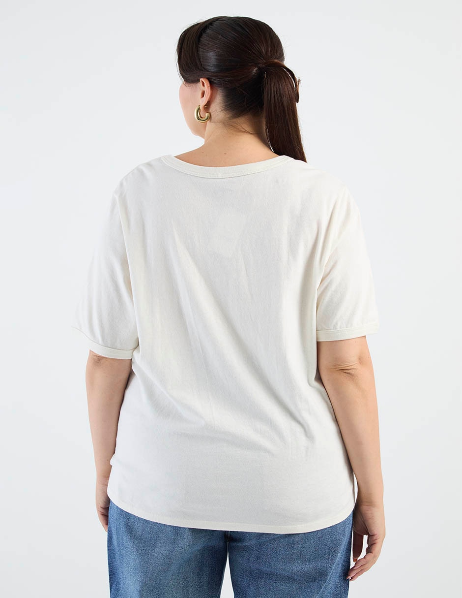 Playera manga corta disney dtr winnie pooh cuello redondo para mujer