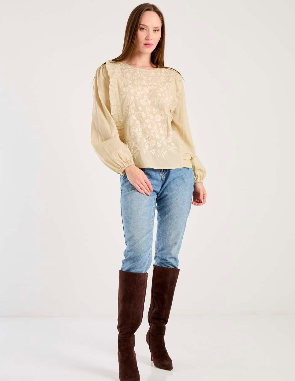 Blusa manga larga para mujer 6