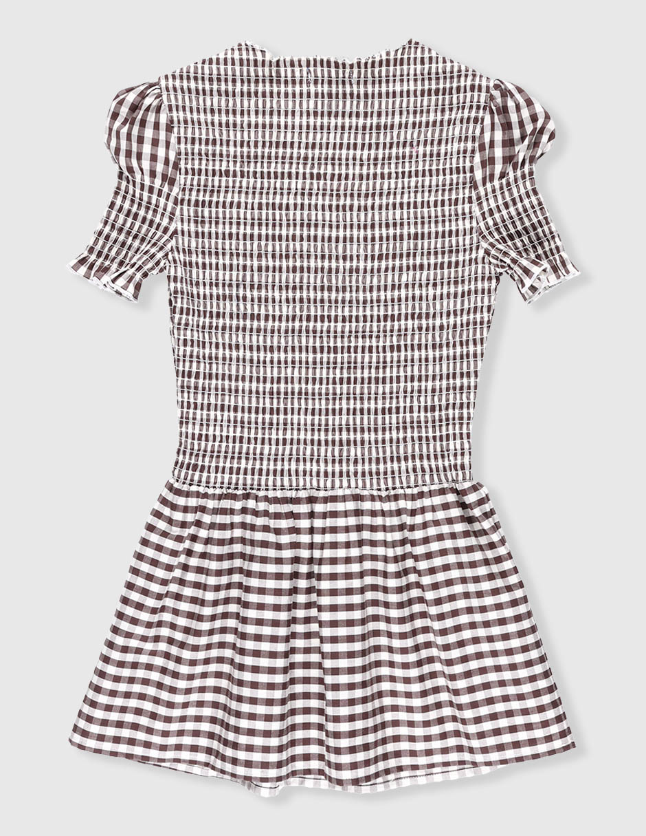 Vestido manga farol para niña