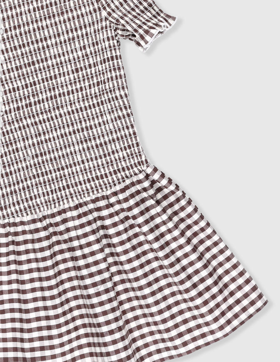 Vestido manga farol para niña