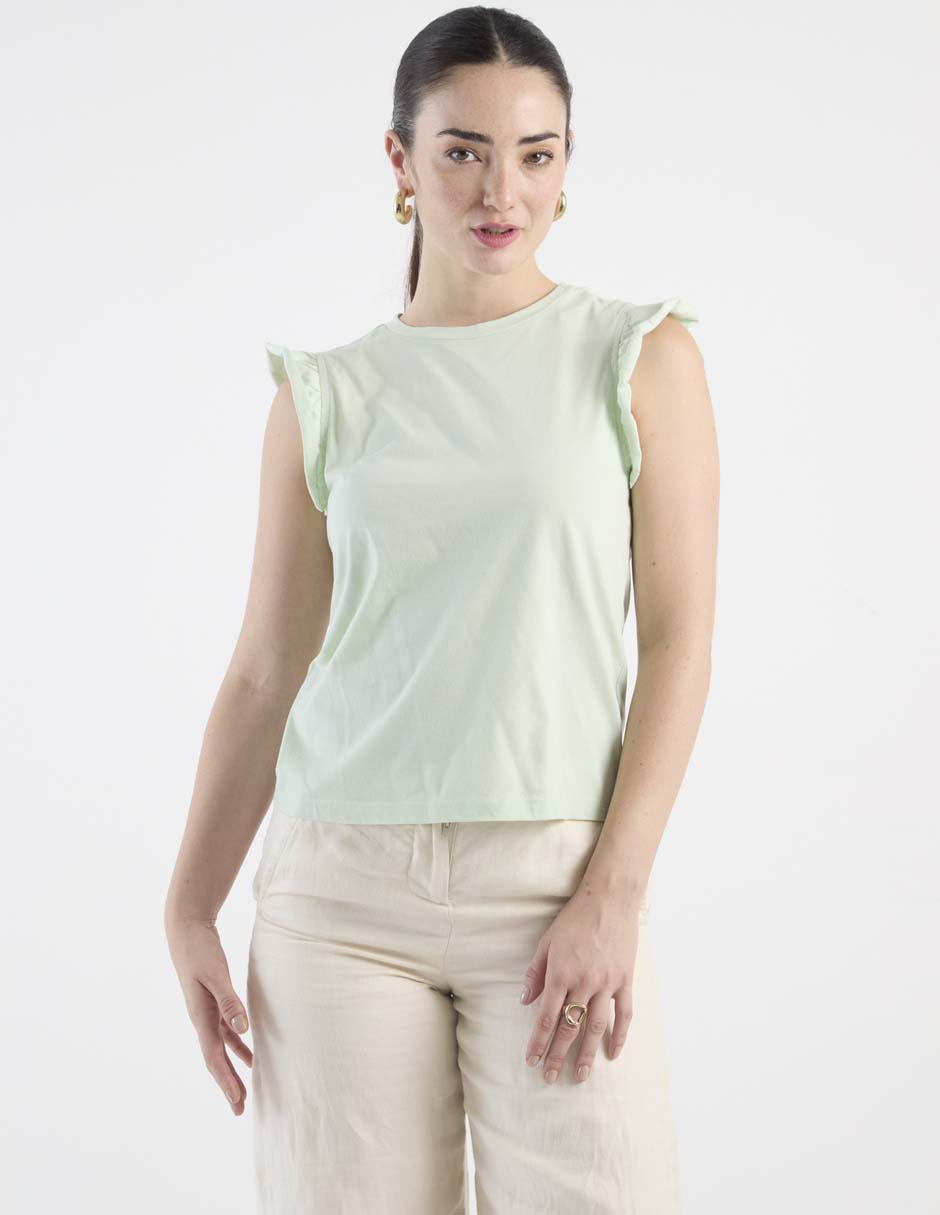 Playera manga corta cuello redondo para mujer Playera manga corta cuello redondo para mujer