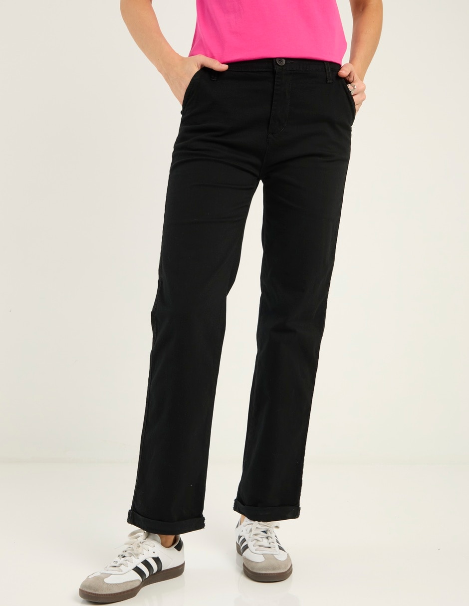 Jeans wide leg 112366153 corte cintura alta para mujer