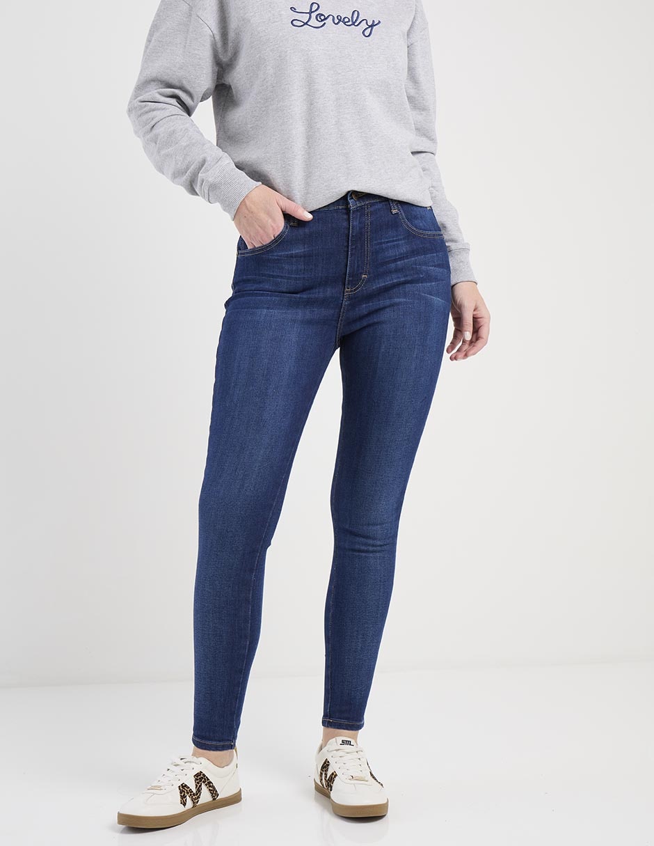 Jeans skinny corte cintura alta para mujer Jeans skinny corte cintura alta para mujer