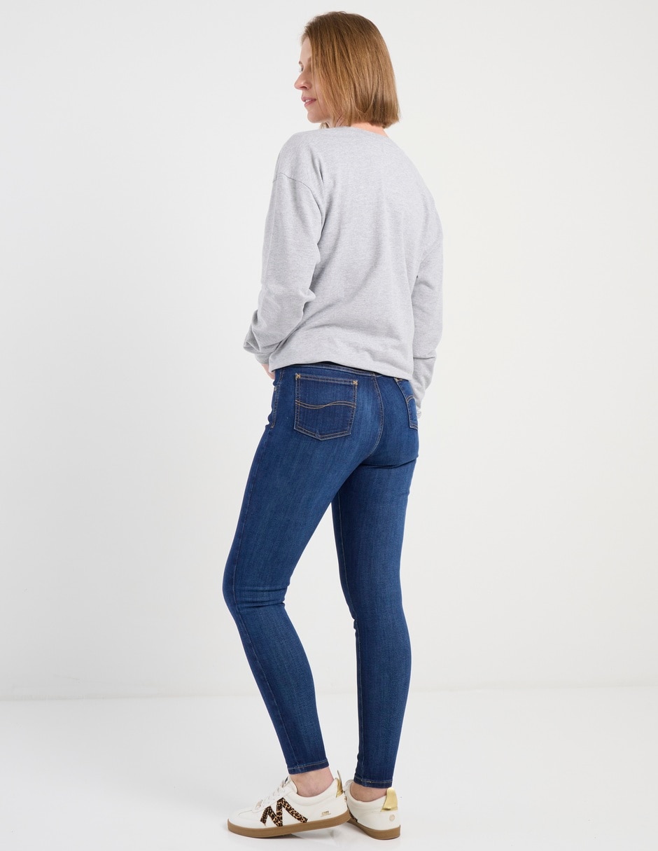 Jeans skinny corte cintura alta para mujer 2