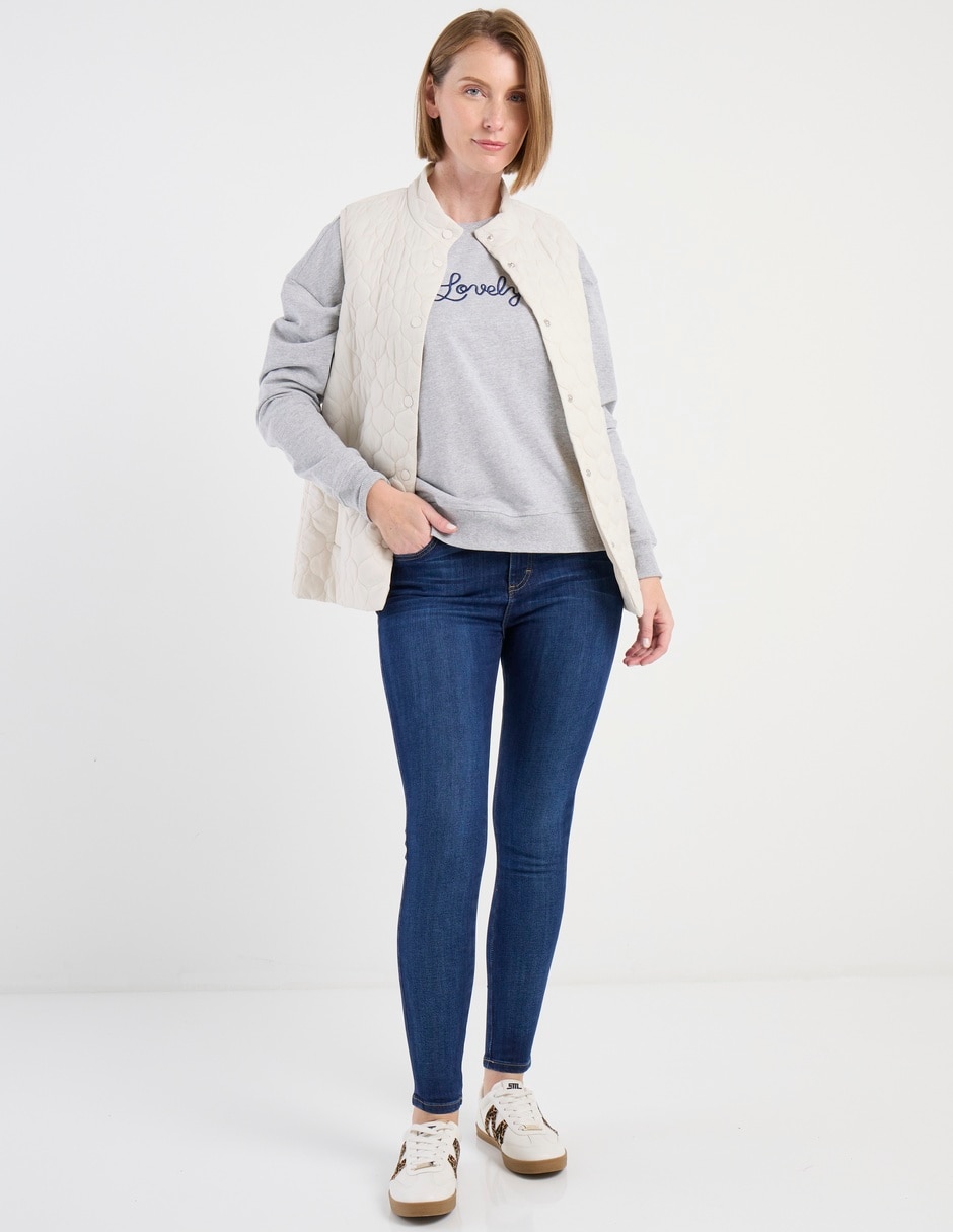 Jeans skinny corte cintura alta para mujer 3