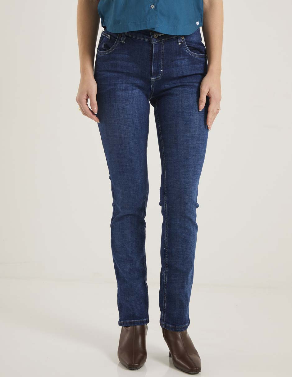 Jeans slim corte cintura alta para mujer Jeans slim corte cintura alta para mujer