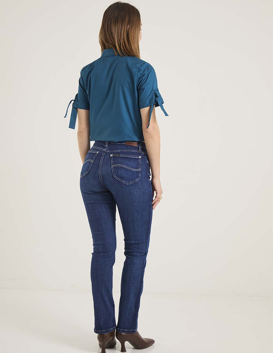 Jeans slim corte cintura alta para mujer 2