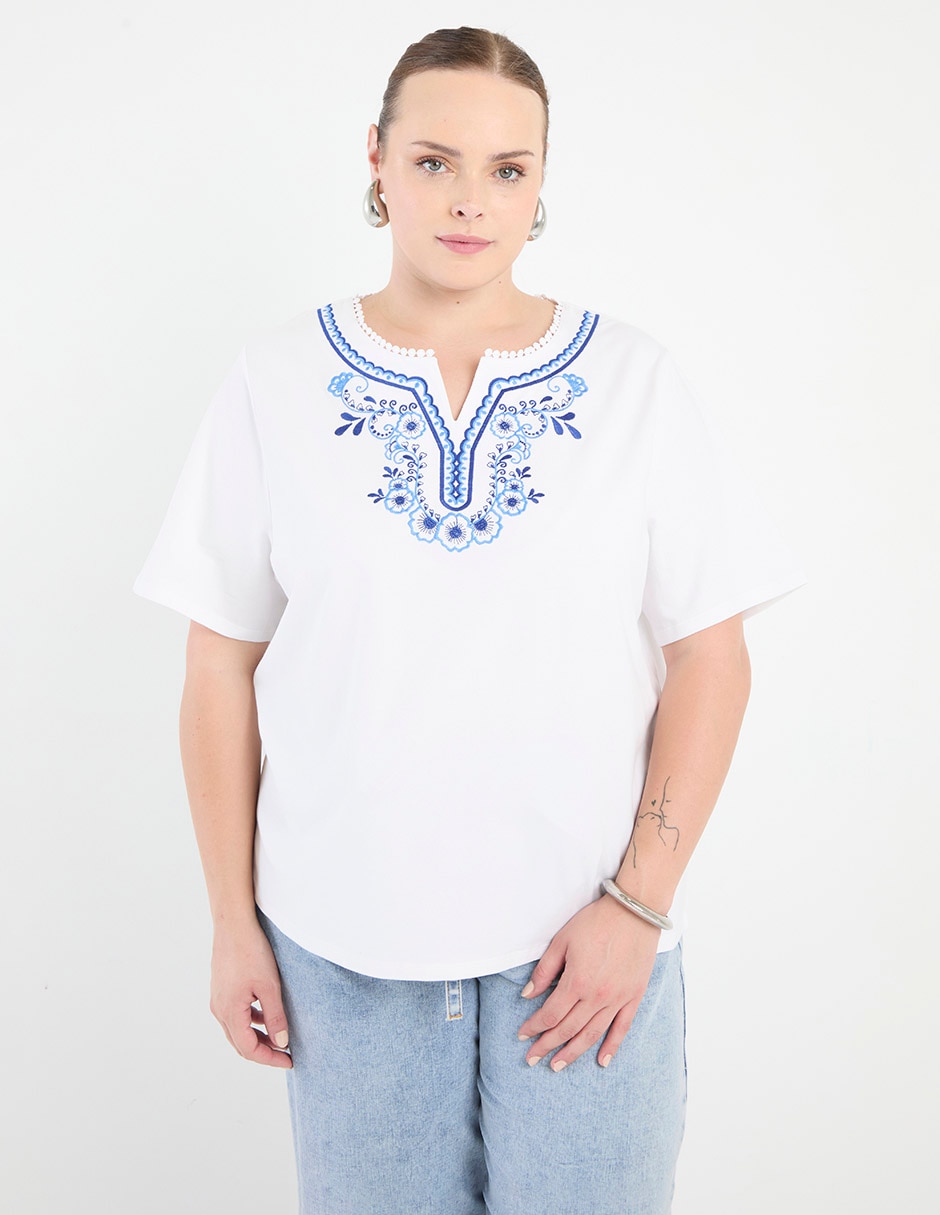 Blusa Weekend Plus manga al codo para mujer
