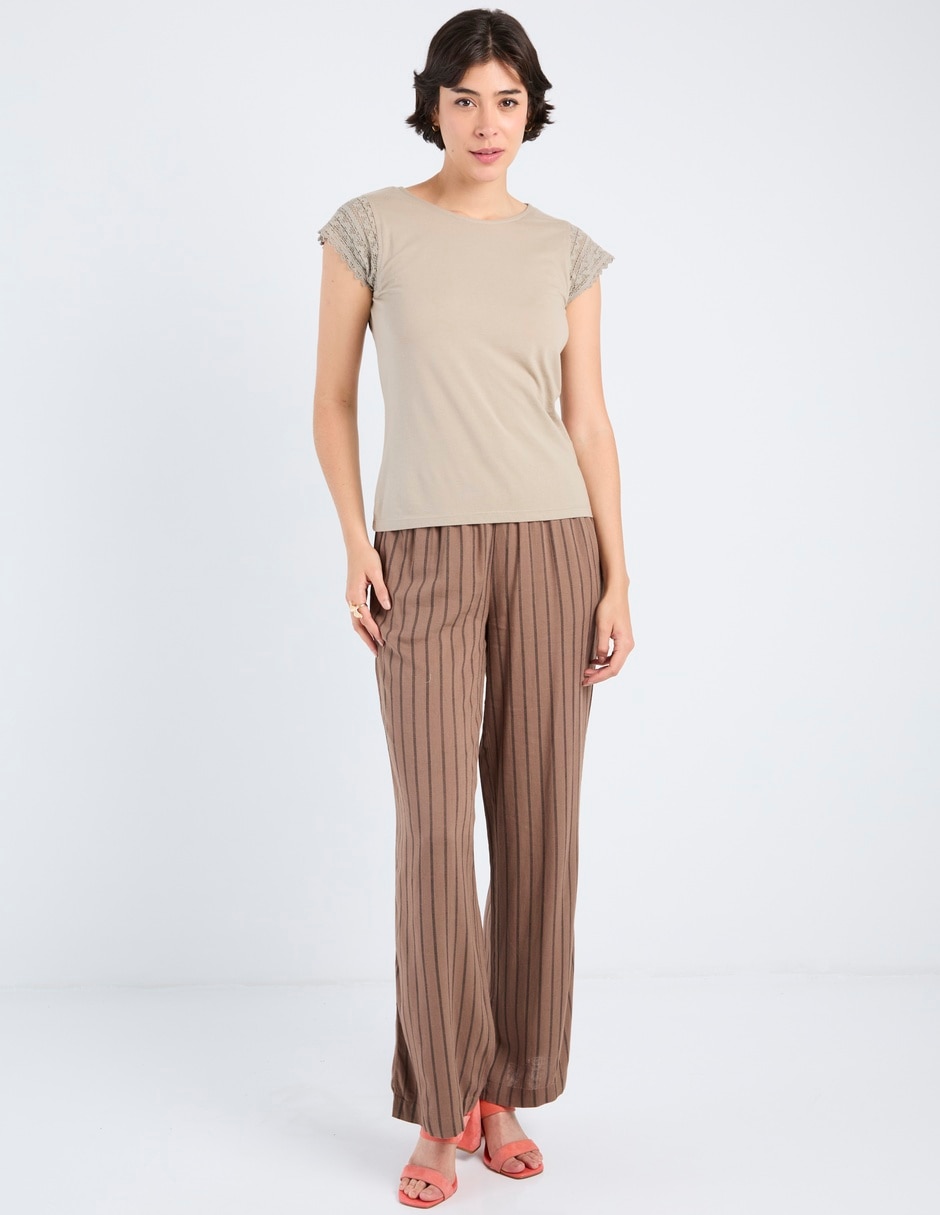Playera manga corta cuello redondo para mujer 3