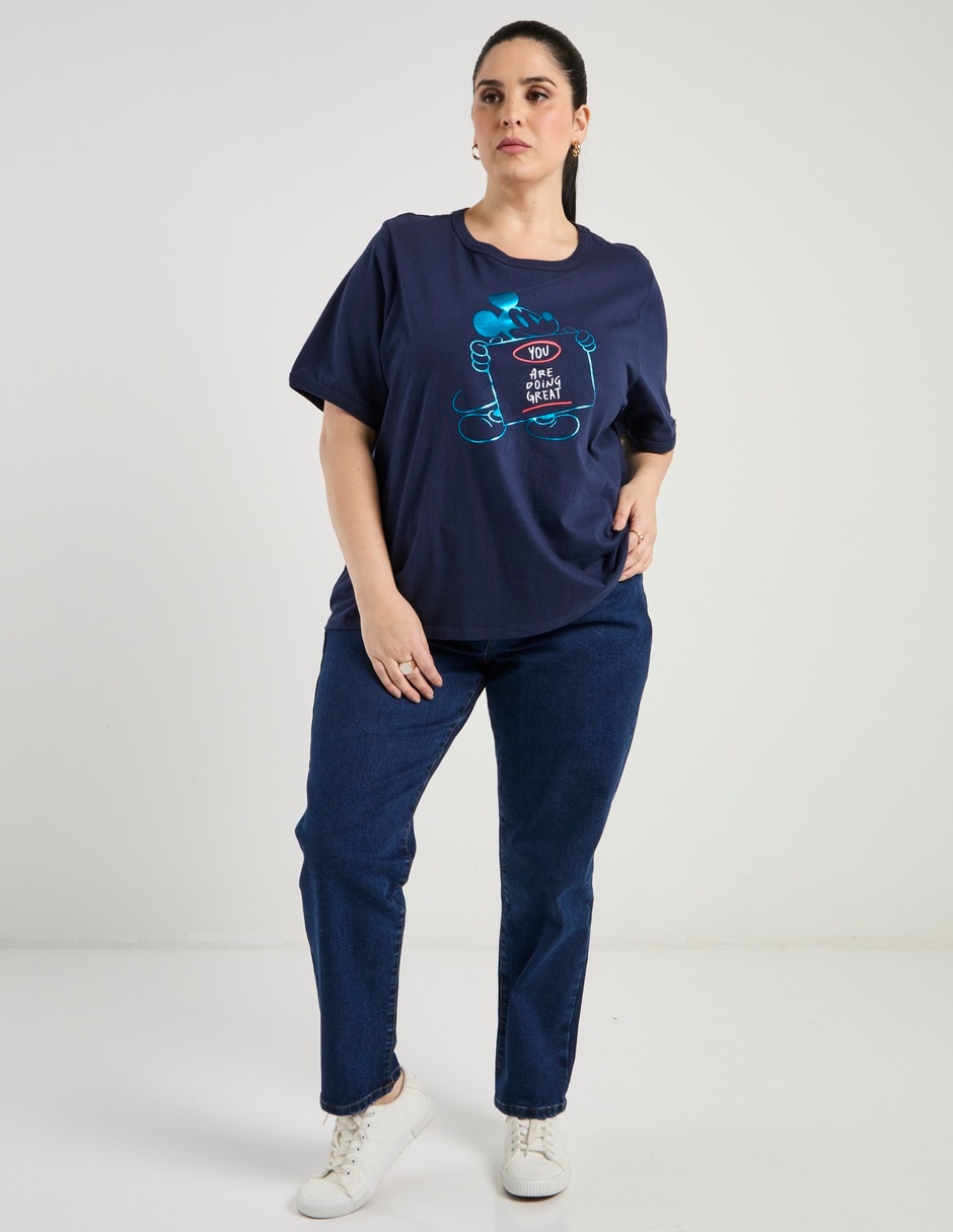 Jeans slim corte a la cintura para mujer 5