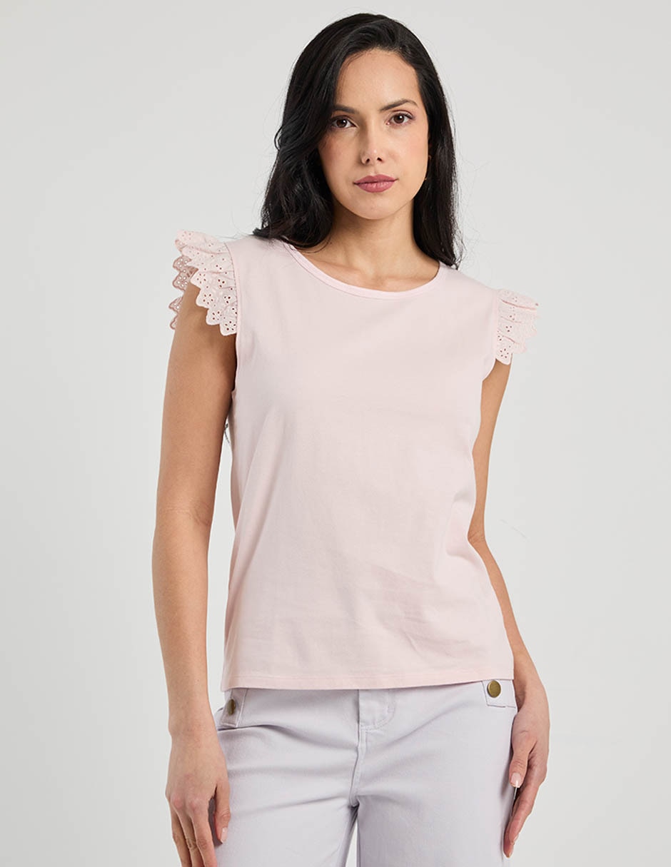 Playera cuello redondo para mujer 1