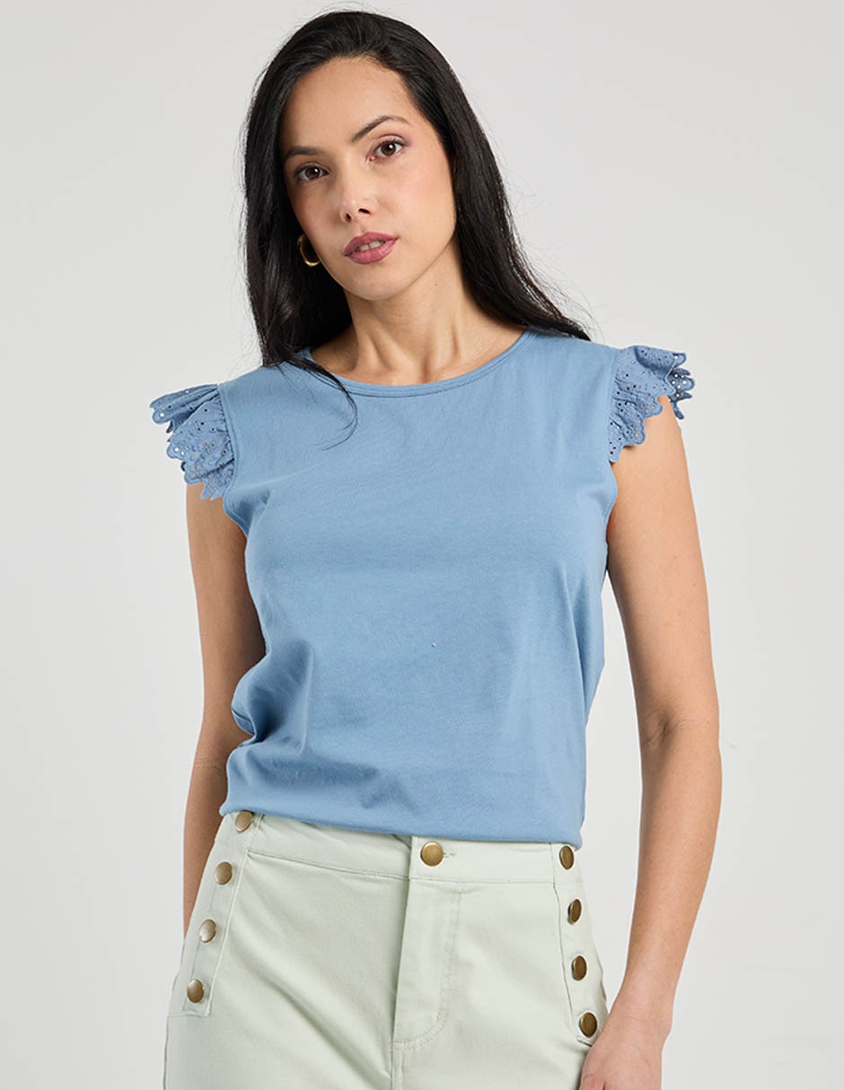 Playera manga corta cuello redondo mujer 6