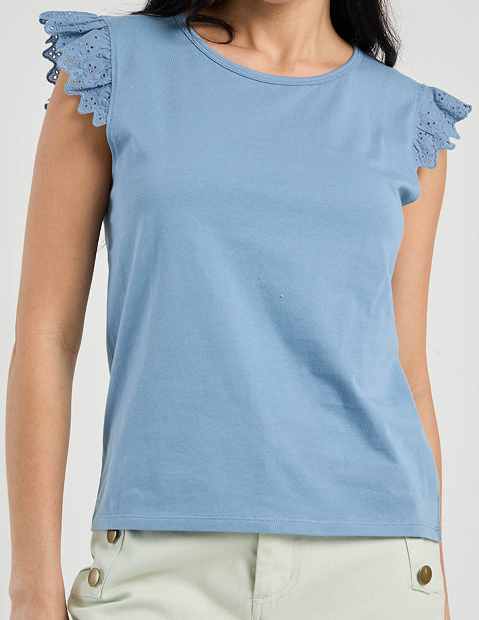 Playera manga corta cuello redondo mujer 3