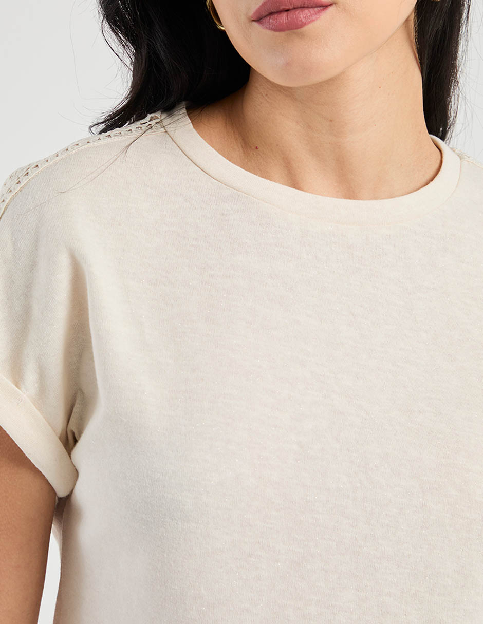 Blusa manga corta Week By Weekend cuello redondo para mujer