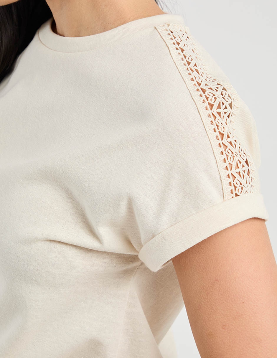 Blusa manga corta Week By Weekend cuello redondo para mujer