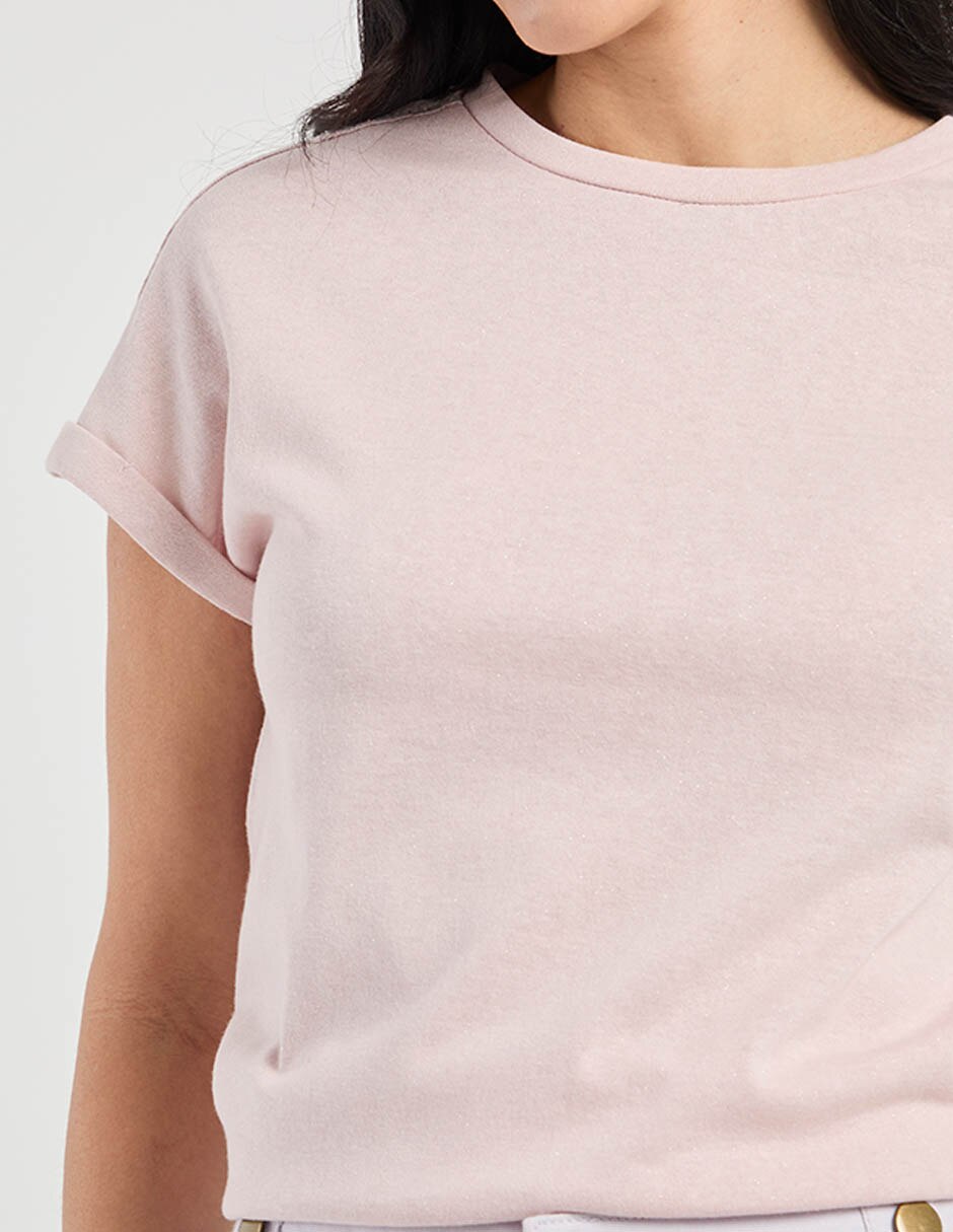 Playera manga corta cuello redondo mujer 4
