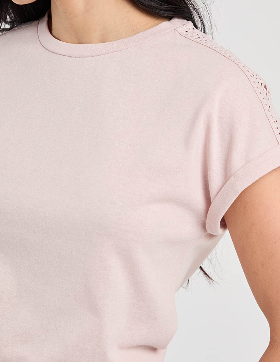 Playera manga corta cuello redondo mujer 5