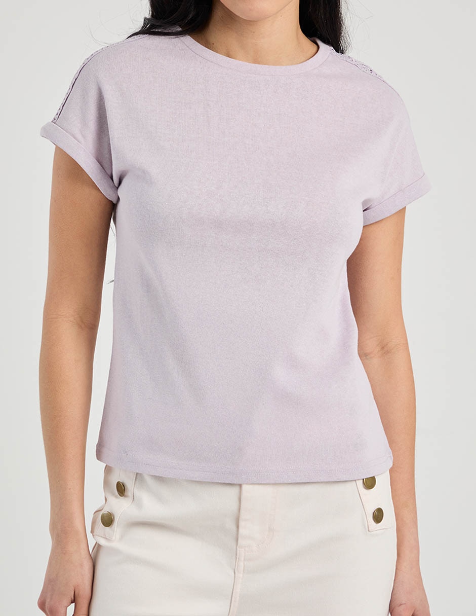 Playera manga corta cuello redondo mujer 3