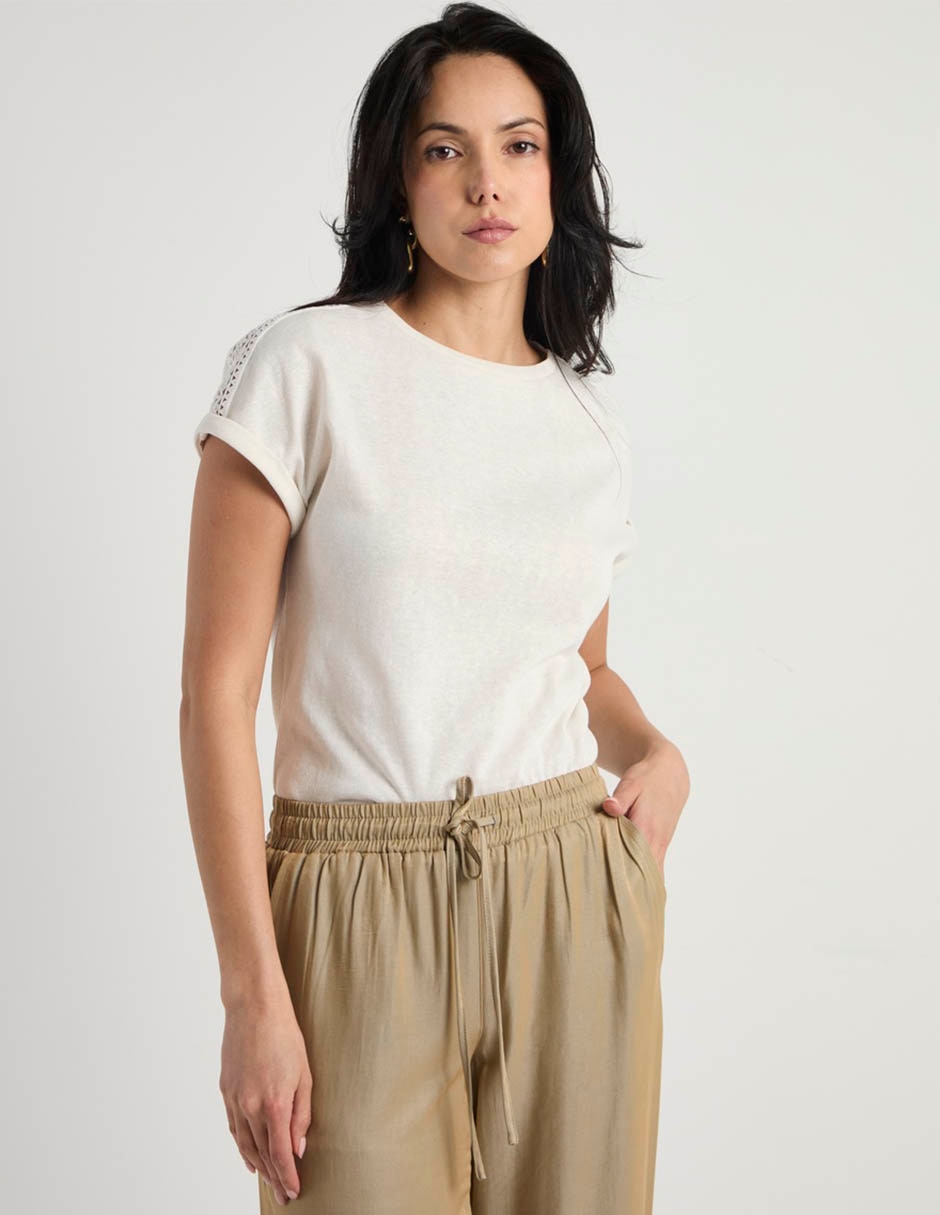 Playera manga corta cuello redondo mujer 6