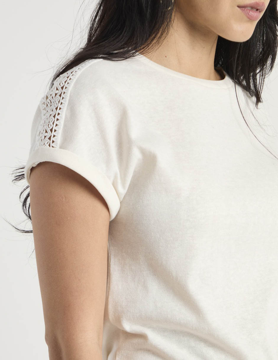 Playera manga corta cuello redondo mujer 2