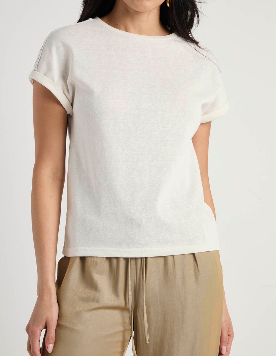 Playera manga corta cuello redondo mujer 3
