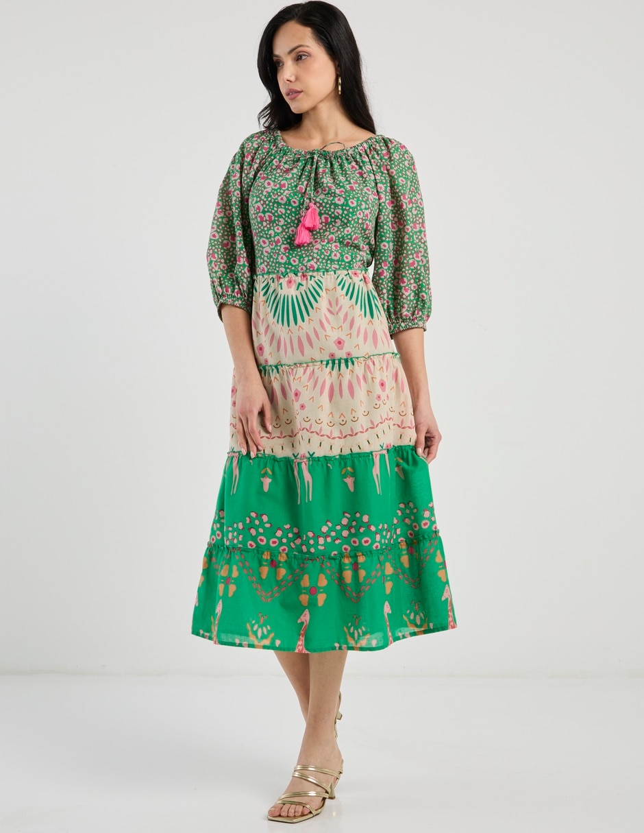 Vestido 3/4 casual para mujer