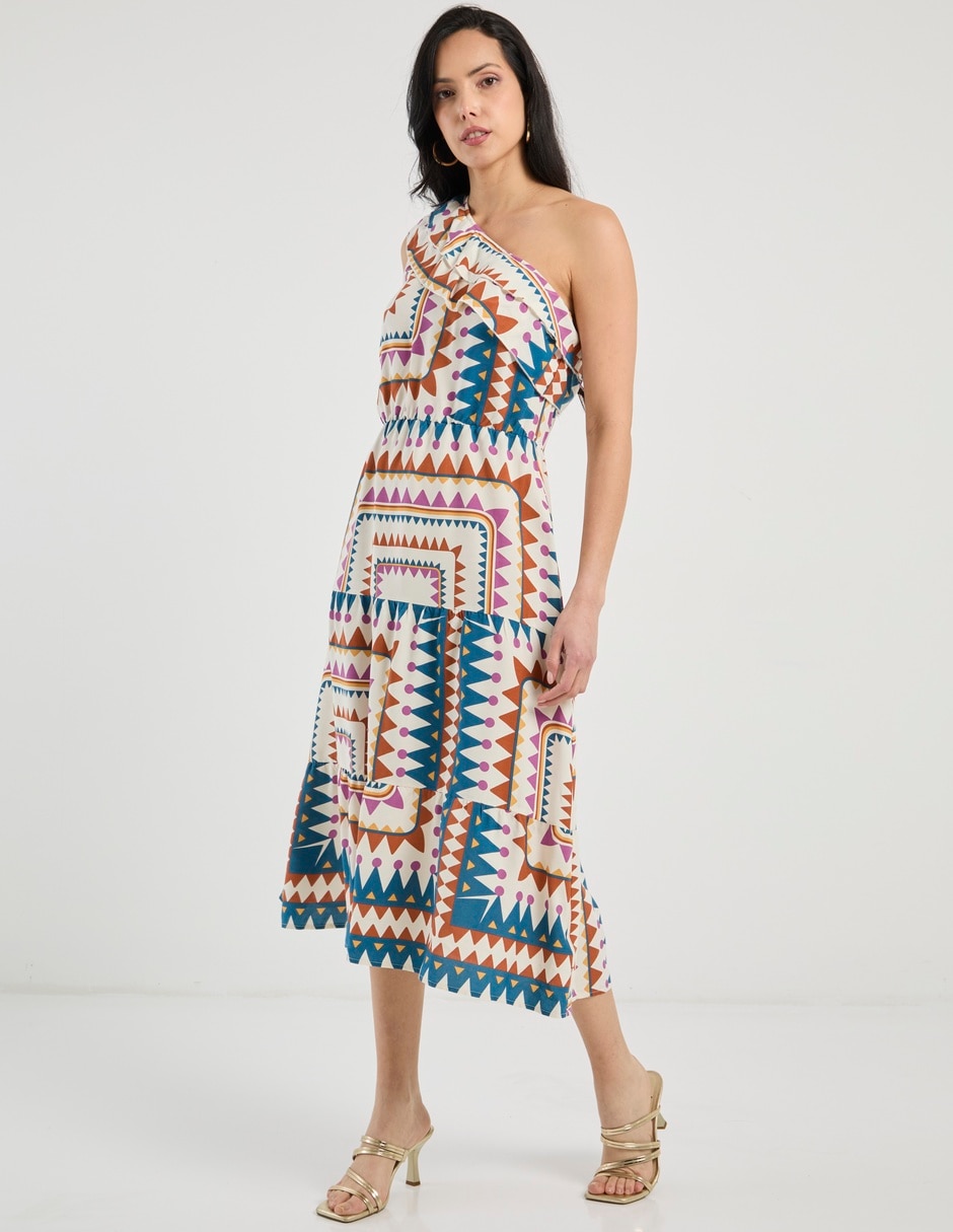 Vestido midi de fiesta escote Medio 2