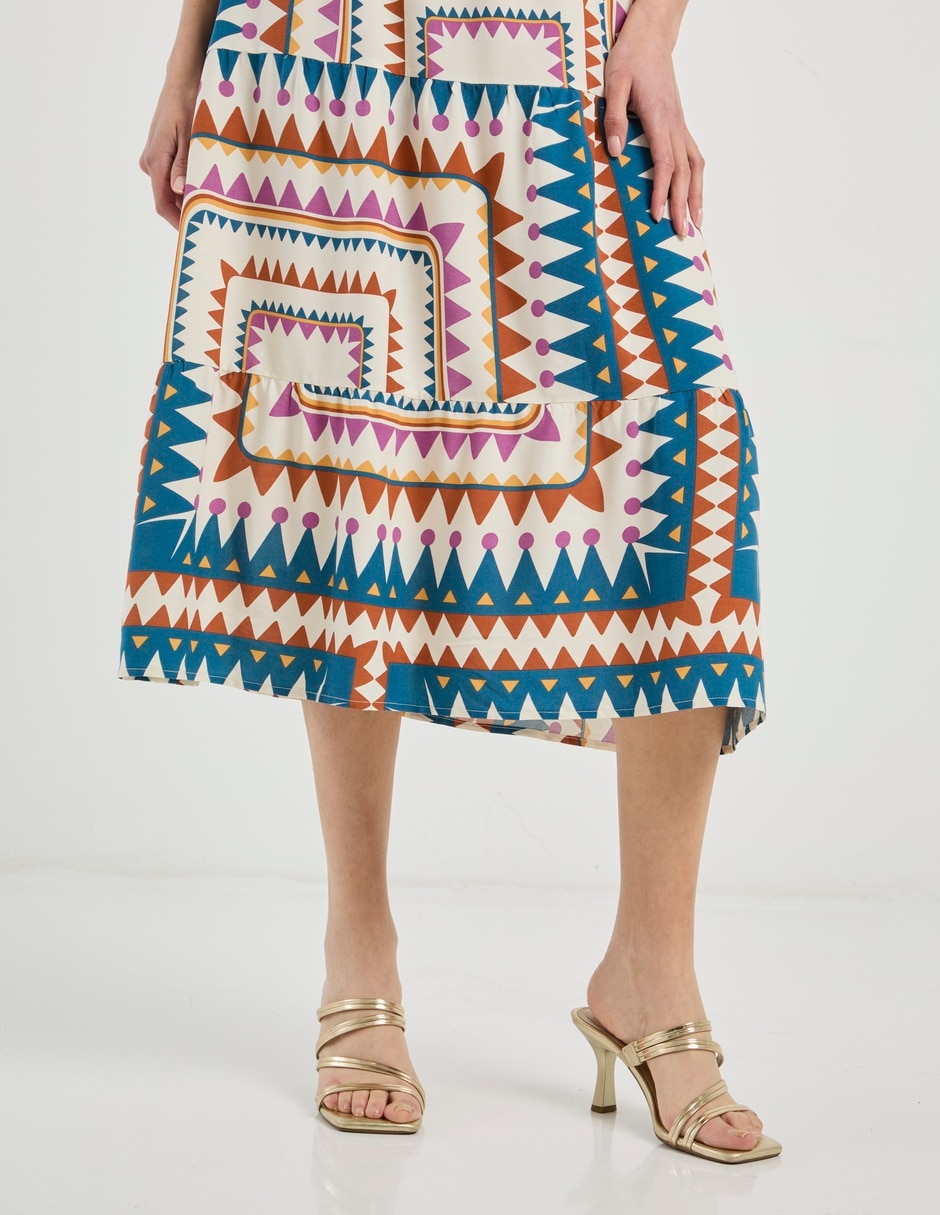 Vestido midi de fiesta escote Medio