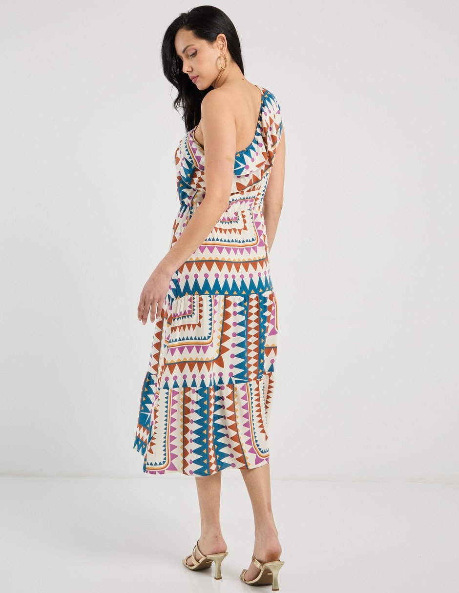 Vestido midi de fiesta escote Medio 6