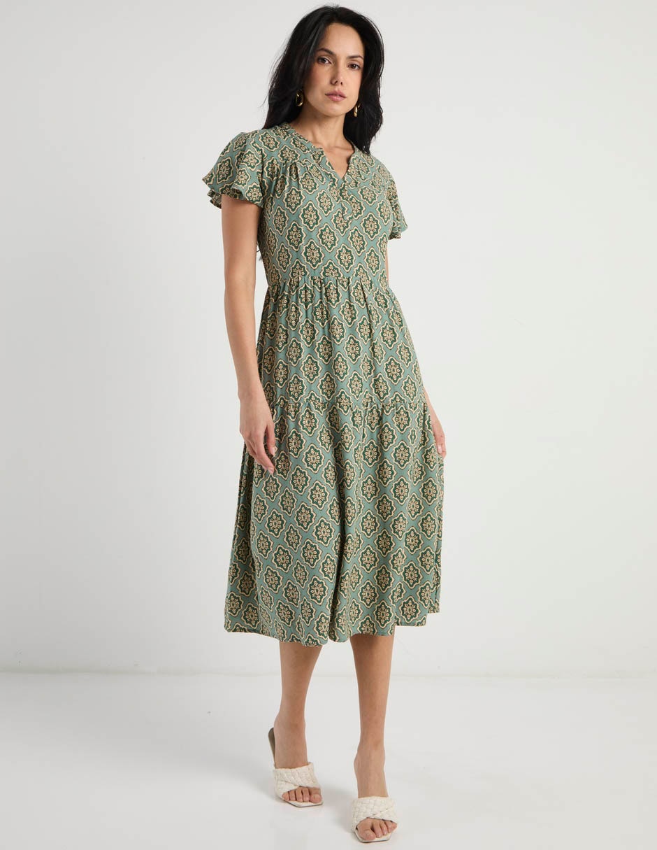 Vestido arriba rodilla casual para mujer 6