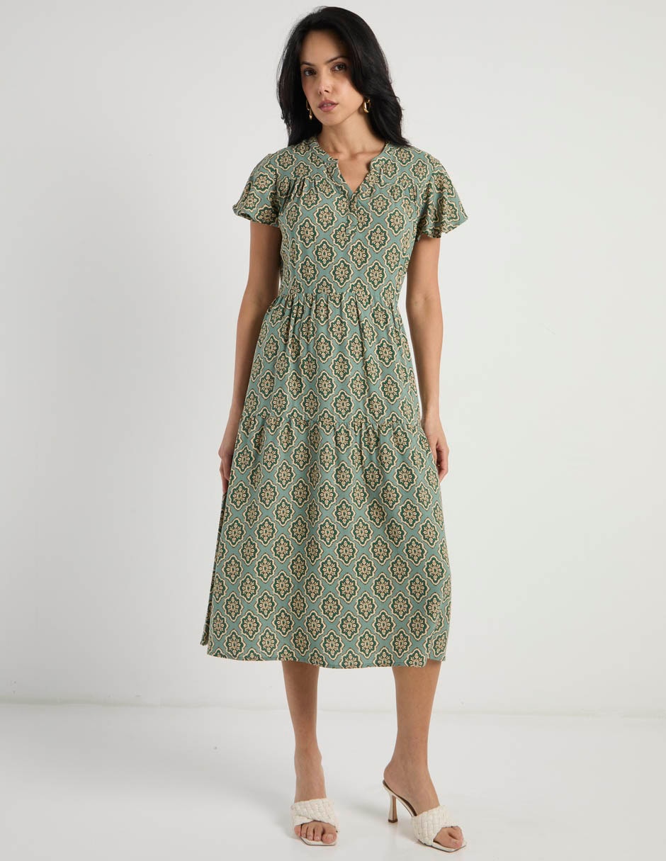 Vestido arriba rodilla casual para mujer 5
