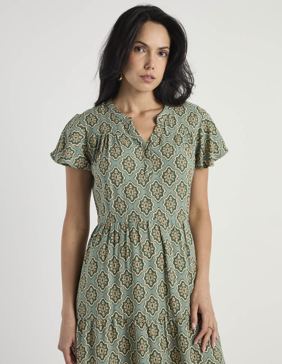 Vestido arriba rodilla casual para mujer 4