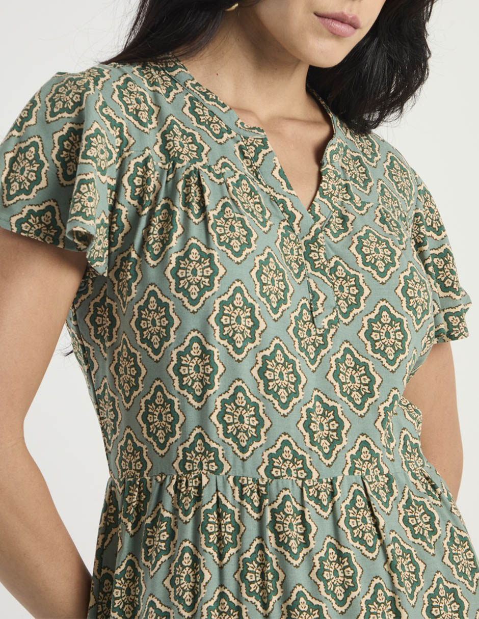 Vestido arriba rodilla casual para mujer 7