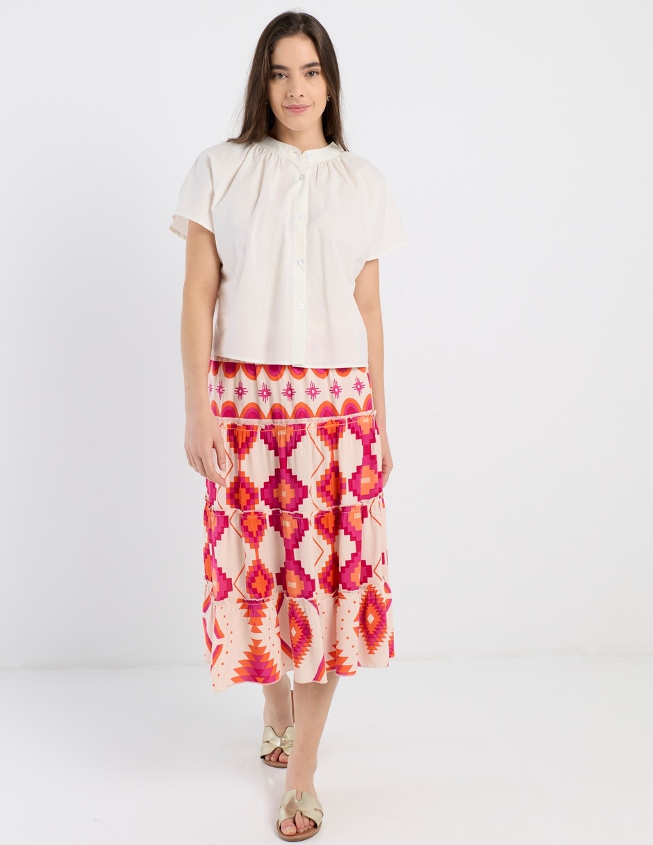 Blusa Week By Weekend manga corta para mujer 8