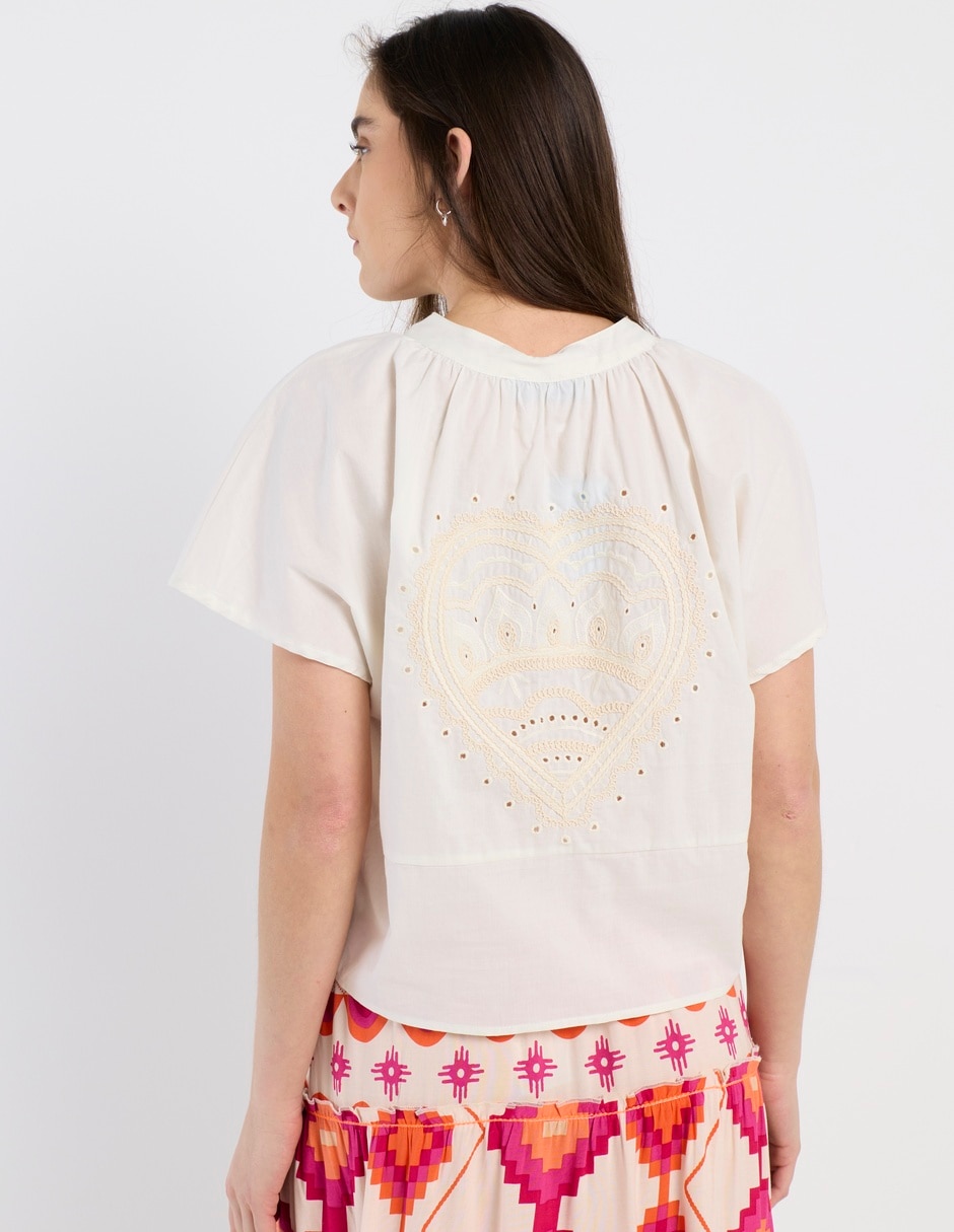 Blusa Week By Weekend manga corta para mujer 11