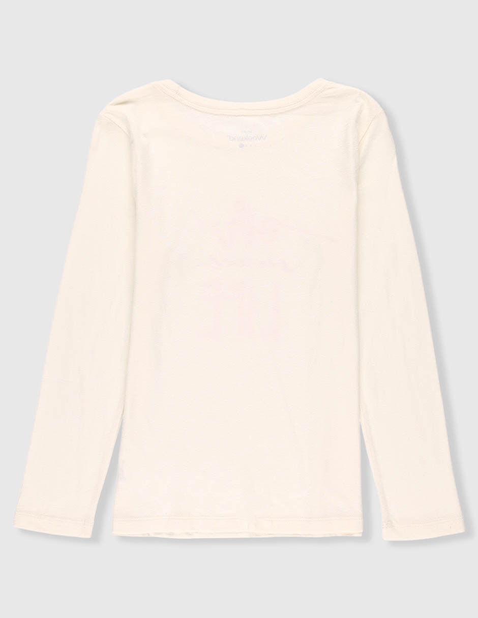 Playera Weekend manga larga para niña
