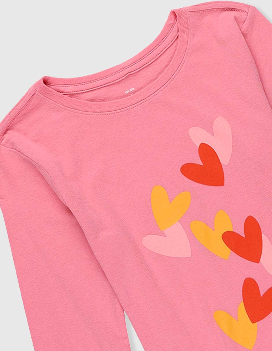 Playera Weekend manga larga para niña