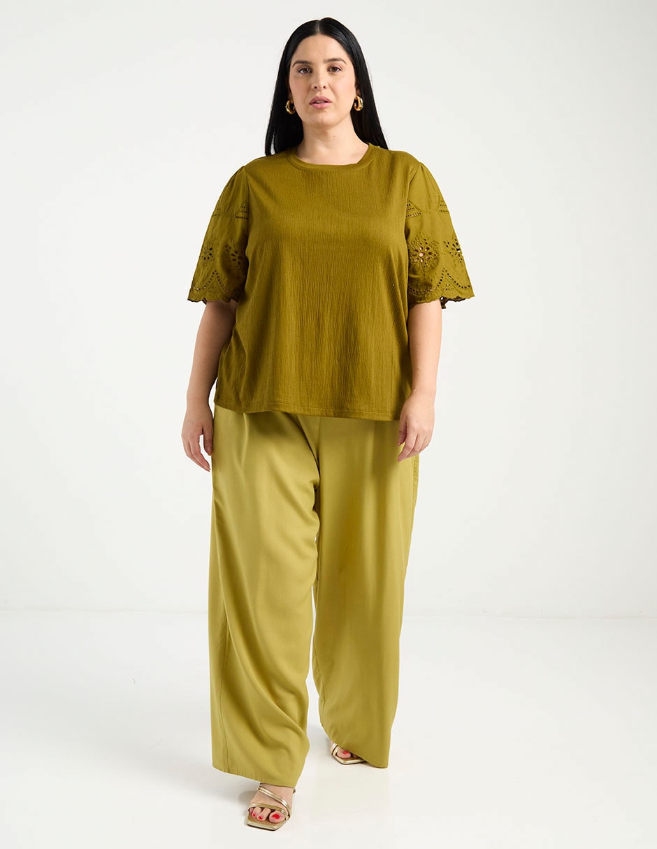 Playera manga corta Weekend Plus cuello redondo para mujer
