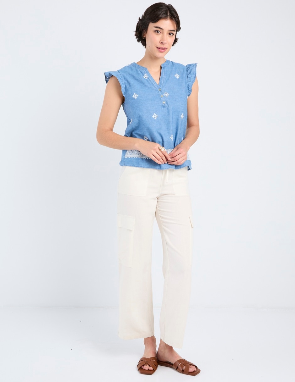 Blusa manga corta para mujer 3