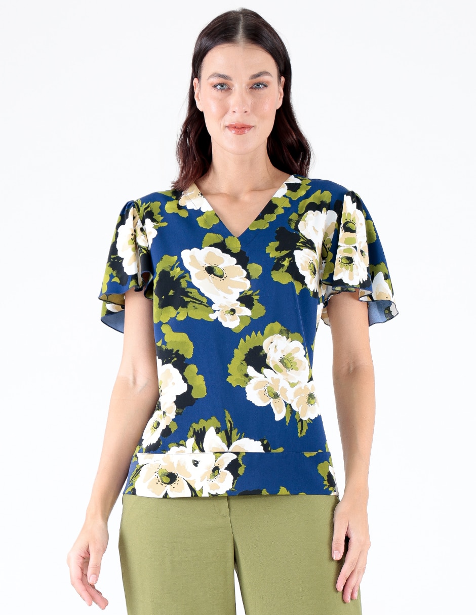 Blusa manga corta para mujer 1