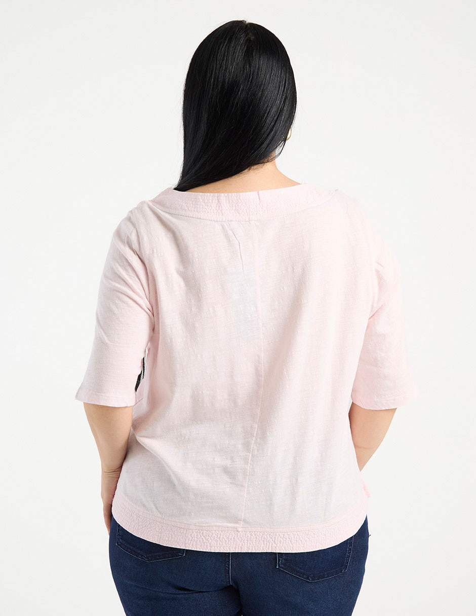 Playera manga corta cuello redondo mujer 6